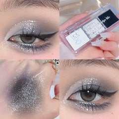 Yickyue Eyeshadow Palette 3 Colors Glittler Matte Smoky Makeup Eyes Pigment Waterproof Long Lasting Party Shimmer Shine Eyeshadow Makeup
