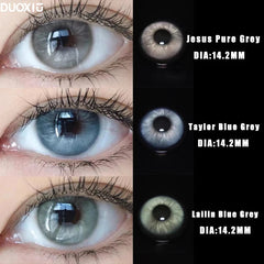 YICKYUE  -  Color contact lenses with grade 14.5MM Blue grey 1 year use contacts for women students cosplay  cosmetics contact lenses WT:40%