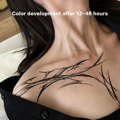 YICKYUE  -  Dark Lines Herbal Juice Tattoo Stickers Temporary Tattoos Fake Tatto Must Tattoo Woman Y2K Tatouage Sexuele Ive Sticker Charm