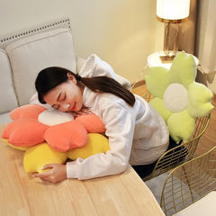 1pc 2 Sizes Ins Flower Pillow Plant Seat Cushion Stuffed Plush Sofa Indoor Floor Home Chair Decor Winter Children Girls Gift