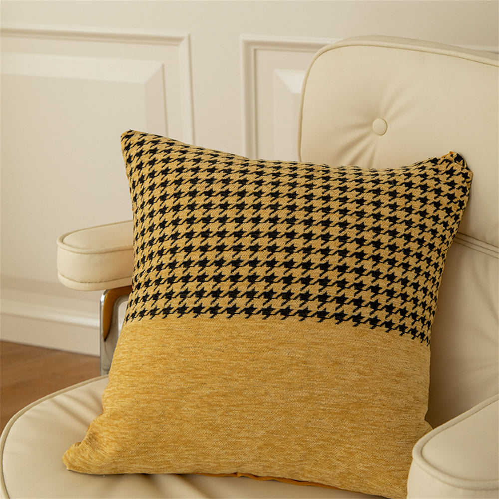 YICKYUE  -  Houndstooth Throw Pillow Light Luxury Home Decorative Pillowcase Nordic Style Soft Pillow Living Room Sofa Cushion Case 45x45cm