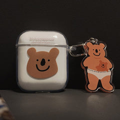 Ins Koala cute earphone case for airpod 2/1 silicone case for apple airpods pro 3 cartoon cover wireless headphone capa keychain