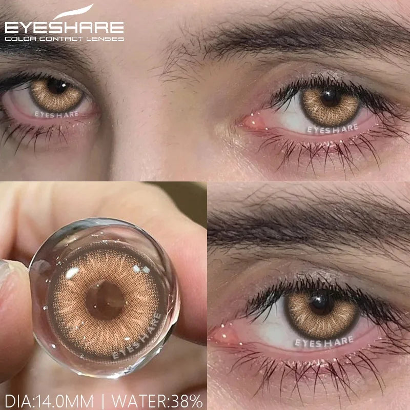 YICKYUE  -  1pair Color Contact Lenses Gray Color Contacts for Eyes Fashion Blue Eye Lenses Yearly Green Eye Contacts Black Lenses