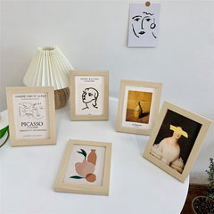 Ins Desktop Decorative Painting Nordic Flower Character Photo Frame Paintings Bedroom Wall Decor Room Art Decorative Ornaments