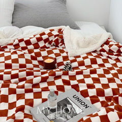Thickening of Coral Fleece Blankets winter blanket office nap during the spring and autumn sofa cover soft