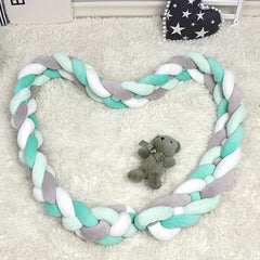 2m Colorful Weaving Knotted Crib Bumper Soft Cozy Baby Bed Bumpers Bebe Around Safe Barrier Pillow Newborn Cradle Protector New