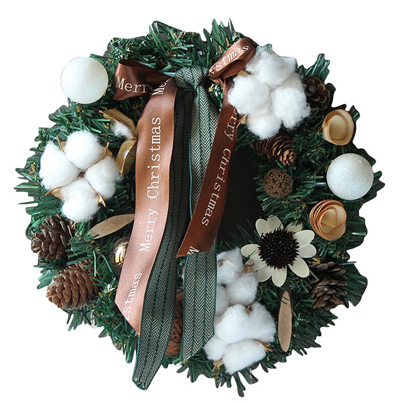 Yickyue 1Pack Christmas Rattan Wreath Pine Natural Branches Berries&Pine cones for DIY Christmas Wreath Supplies Home Door Decoration