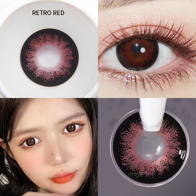 YICKYUE  -  2PCS/Pair Beauty Lenses Natural Pupil Colored Lenses for Eyes Yearly Use Comestic Contact Lenses Prescription Lenses