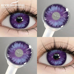 YICKYUE  1 Pair Purple Lenses for Eyes Color Contacts Lens Anime Pink Lenses Blue Pupils for Eyes Y2K Lenses for Natural Eyes