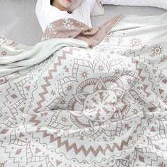 Nordic 100% Pure Cotton Muslin Summer Pure Cotton Office Home Sleeping Sofa Bedding Throw Soft Travel Breathable Gauze Blankets