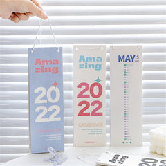 1pc Creative 2022 Vertical Calendar Kawaii Wall Academic Planner Time Management Lanyard Notebook Cute School Supplies