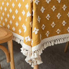Floral Yellow Nordic Fresh Rectangular Dining Tablecloths