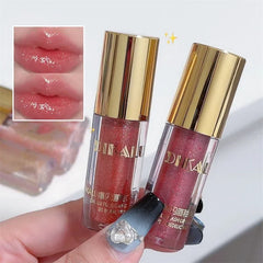 YICKYUE  -  Ice Flash Lip Glaze Water Shine Pure Lip Gloss Shining Shimmer Lipgloss Watery Clear Glitter Liquid Lipstick Lips Lasting Makeup