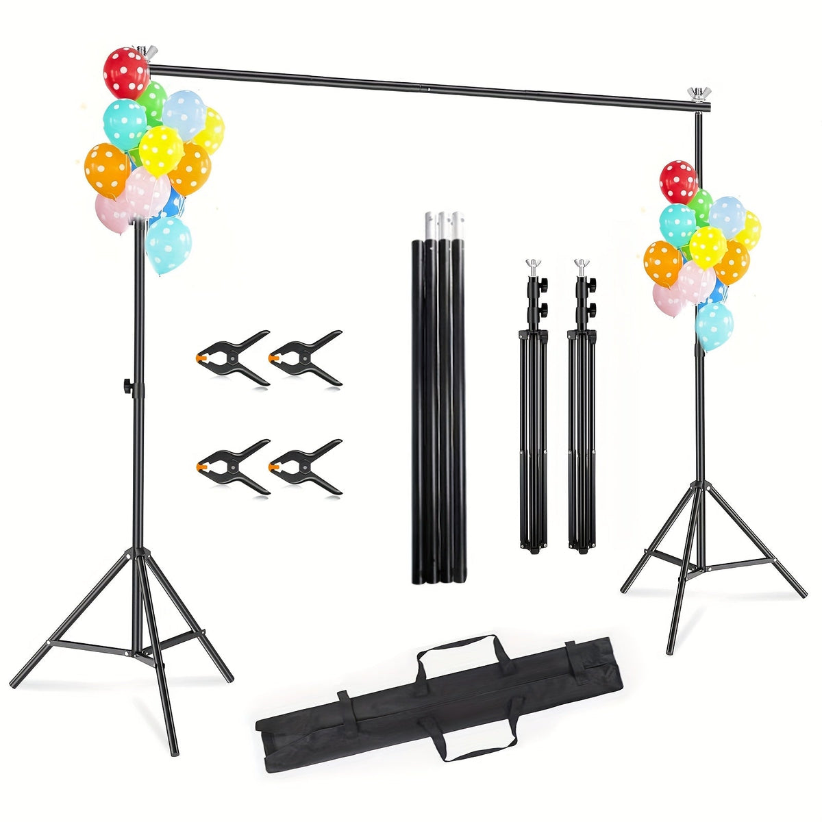YICKYUE  Backdrop Stand 10x7ft (WxH) Photo Studio Adjustable Background Stand, Metal Balloon Arch Stand, Wedding Arches For Ceremony, Rectangular Backdrop Stand For Anniversary Birthday Party Bridal Shower Decoration Home Decor