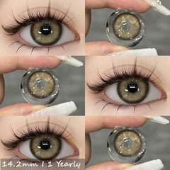 YICKYUE  -  New Colored Contacts Lenses for Eyes Blue Contact Lenses Brown Eyes Contact Lenses Yearly Gray EyeContact Lens 14.2mm