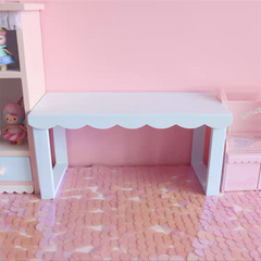 Lovely pink shelf Storage for dolls collection girls cosmetic display container furniture Desktop storage rack