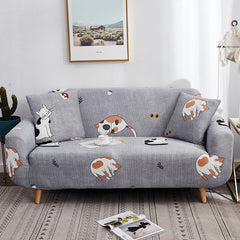 Floral Print Stretch Sofa Cover Universal Slipcover Sectional Couch Cover All-inclusive Sofa Case Single/Two/Three/Four-seater