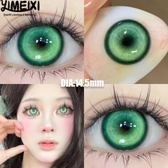YICKYUE  -  2Piece Koi series Color Contact Lenses Beautiful Pupil Halloween Cosplay Soft Lenses Diopters Myopia Degree 0~-8.0