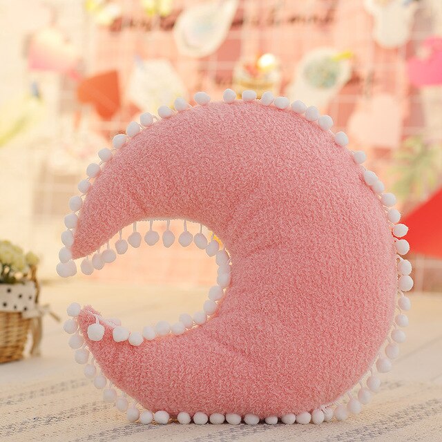 Cloud Plush Pillow Pink White Stuffed Soft Star Throw Pillow Moon Stuffed Cushion Baby Kids Pillow Sofa Home Decor Girls Pillow
