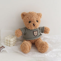 Cute Plush Bear Doll with Sweater Removable Birthday Gift for Kids Children Toy  Bedroom Living Room Decoration New Year Gift