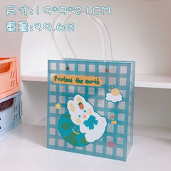 W&G 10pcs Bags PVC Kawaii Bear Storage Bag Girl Portable Shopping Bag Packaging Bag Gift Cartoon Handbag Organizer Women 2022