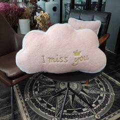 Plush Heart Crown Pillow Stuffed Soft Pink Princess Style Cushion Home Sofa Decor Throw Pillow Star Moon Clouds Shape Cushion