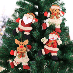 Yickyue 4pcs Christmas Ornaments Santa Claus Christmas Tree Decorations Hanging Pendant Home Navidad Kids New Year Decoration 2023