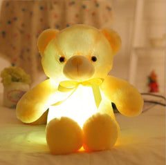 Kawaii Glowing Teddy Bear Luminous 30 cm Creative Light Up LED Colorful  Stuffed Animal Plush Toy Christmas Children's Gift