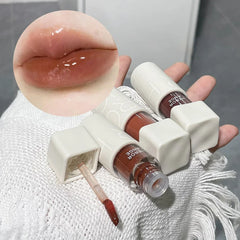 YICKYUE  -  6 Colors Mirror Water Lip Glaze Waterproof Moisturize Sexy Red Lip Tint Lipstick Makeup Lasting Non-stick Cup Lip Gloss Cosmetic