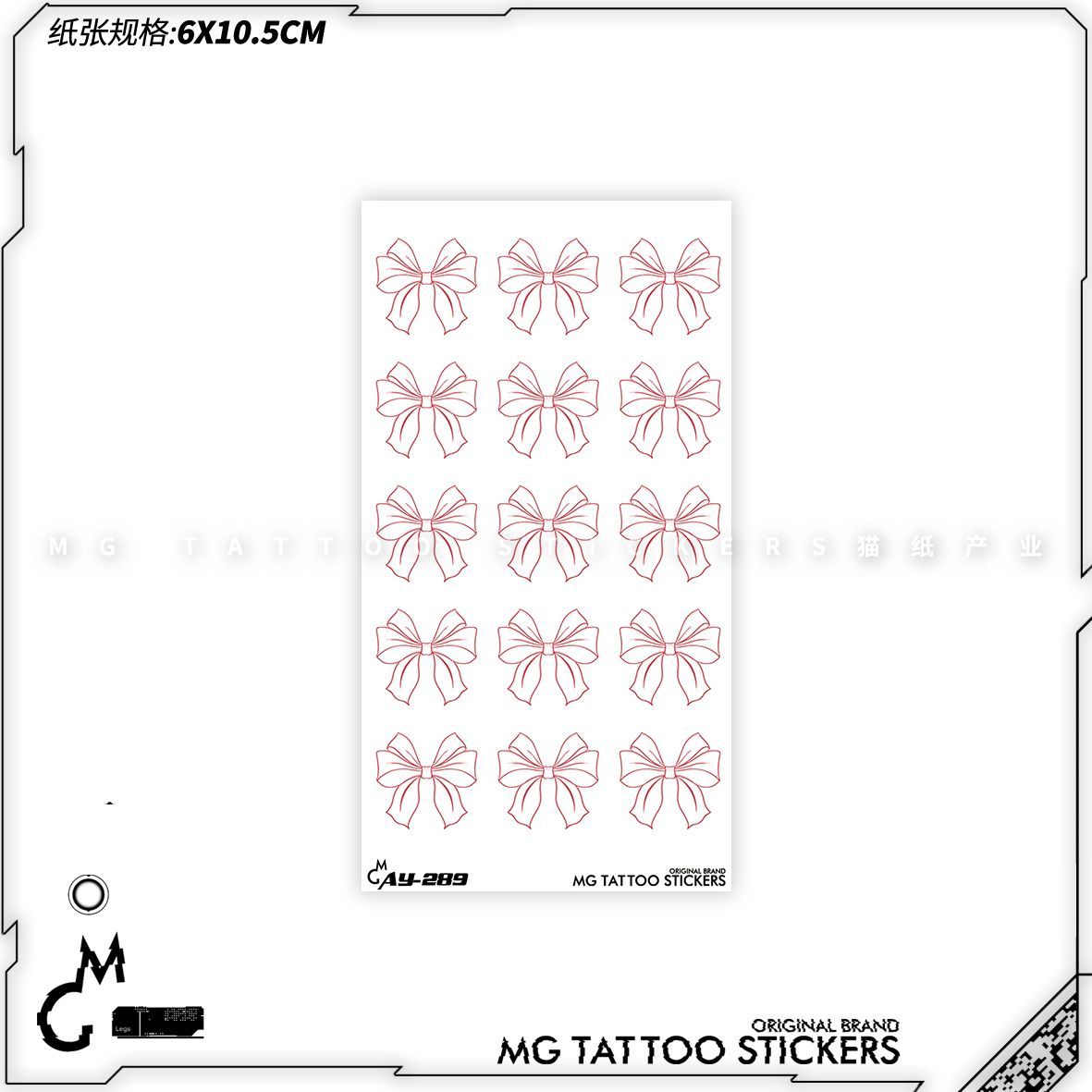 YICKYUE  -  Cute Pink Bowknot Temporary Tattoo Art Lasting Fake Tattoo for Woman Romantic Tattoo Sticker Waterproof Tatuajes Temporales