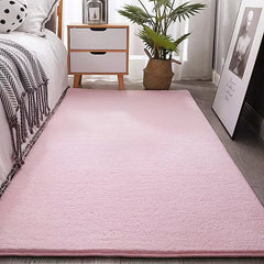 YICKYUE  -  Plush Pink Thick Carpet Living Room Decoration Fluffy Bedroom Carpets Anti-slip Floor Soft Coral Velvet Rugs Solid Large Carpets