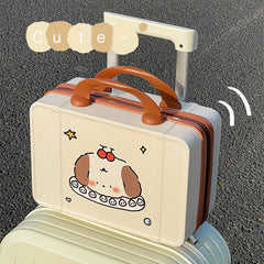 YICKYUE  -  Kawaii Dog Makeup Storage Organizer Cute Travel Plastic Cosmetics Case Portable Large Capacity Storage Container For Girl Women