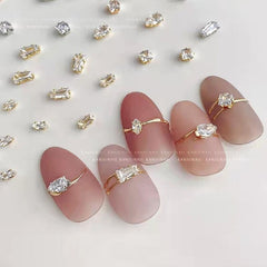 50Pcs/Bag Quality Gold /Silver Sparkle Mini Flatback Diamonds For Nails Decoration Horse Eyes Water Drop Shaped Deisgner Charms