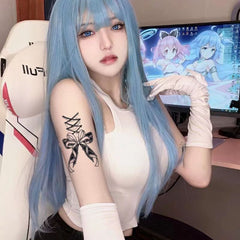 YICKYUE  -  Hot Girl Bow Lace Tattoo Stickers Herbal Juice Waterproof Arm Semi-permanent Temporary Tattoo Chest 7 Days Lasting Fake Tattoos