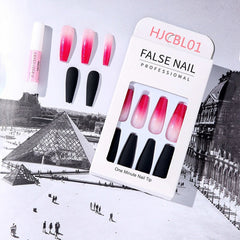 Nail Art Matte Gradient Ballet Acrylic Fake Nails Press On Nail Powder Tips Tools For Manicure Decoration Accessories JJZJ02