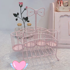 YICKYUE  -  Multifunctional Iron Storage Rack, Pink Storage Rack, Dishes, Spoon, Kitchen