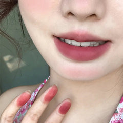 Yickyue 6 Colors Velvet Matte Lipstick Creative Key Chain Grey Pink Lip Gloss Waterproof Lasting Non-Stick Cup Lip Tint Makeup Cosmetics