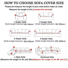 YICKYUE  -  Thick Sofa Cover for Living Room Elastic Jacquard 1/2/3/4 Seater Sofa Cover L-shaped Corner Sofa Cover