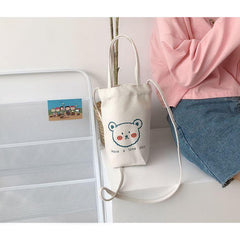 Korean Water Cup Bag Handbag Cute Cartoon Fashion Portable Large-capacity Umbrella Insulation Cup Protective Cover Storage Bag