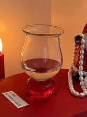 YICKYUE  -  Korean Ins Style Household Champagne Glass, Creative Cartoon, Marble, Apple Shape, Tall Wine Glass, New Year Gift