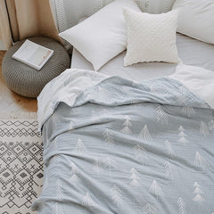 Summer Quilts Cotton Gauze Japanese-Style Decorative Bed Throw Blankets Cover Pink Bedspreads For Sofa Bedding 150*230/200cm