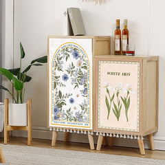 Short Partition Curtain Nordic Cabinet Curtains for Wardrobe Shoes Shelf Drapes with Tassel Polyester Dust Cover Wall Decor