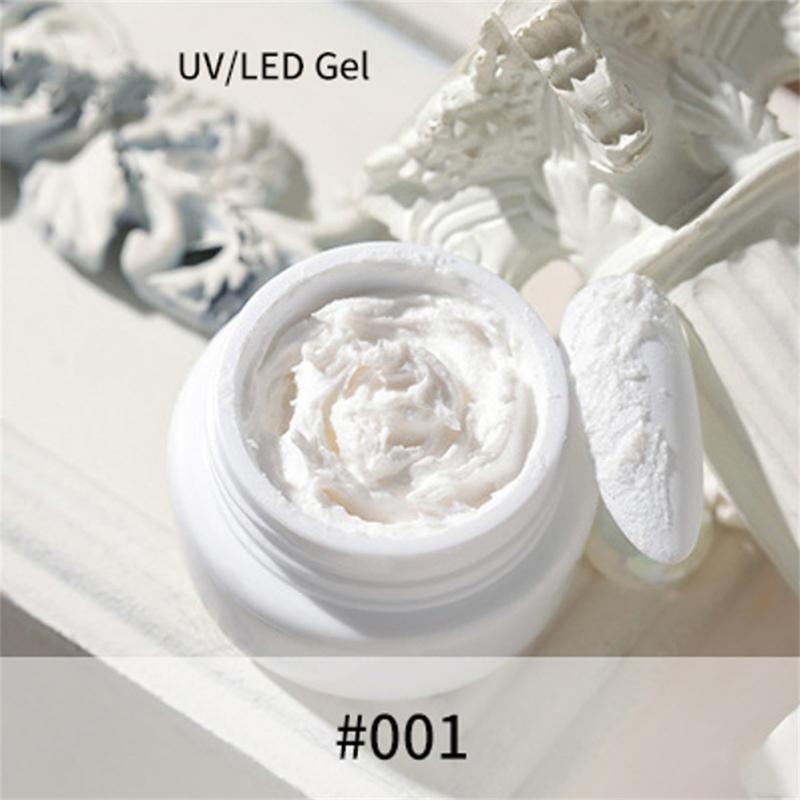 Yickyue Nail Gypsum Gel Nail Polish Gravel Sand Carving Builder Varnish Lacquer Embossed Drawing Glue Nail Art Accessories TSLM1