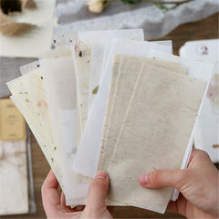 30pcs Retro Handmade Material Package Kraft Paper Hand Account DIY Base Collage Paper Sealing Decorative Label Paper Package
