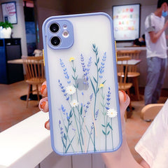 Luxury Flower Embossing Matte Silicone Shockproof Phone Case For iPhone 11 Pro Max X Xs XR 7 8 Plus SE 2 Ultra Thin Hard Cover
