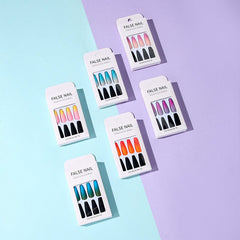 Nail Art Matte Gradient Ballet Acrylic Fake Nails Press On Nail Powder Tips Tools For Manicure Decoration Accessories JJZJ02