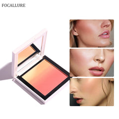FOCALLURE Face Blush Palette Natural Pink Cheek Waterproof Long Lasting Silky Orange Powder Professional Maquiagem