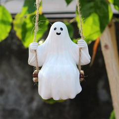 YICKYUE  -  1PC Halloween Swing Ghost Pendants Decorate Ghost Pendants Holiday Gifts Interesting Family Ornaments Decorations