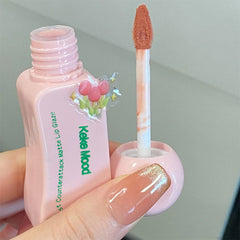 Yickyue Velvet Matte Lipstick Liquid Lip Gloss Chestnut Waterproof Long Lasting Lip Stick Women Red Lip Tint Student Beauty Cosmetic