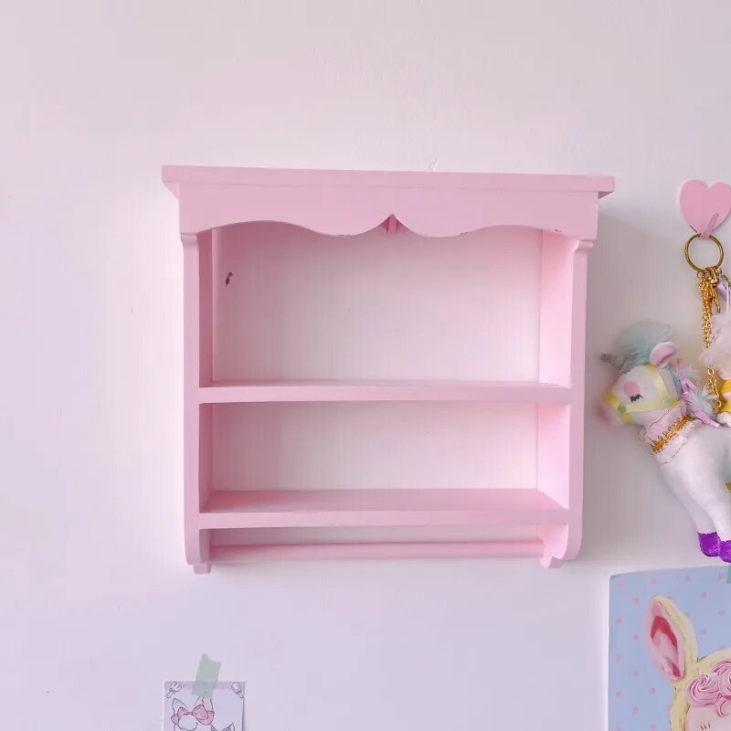 Yickyue Living Room Storage Shelf Girls Bedroom Wall Decoration Shelf Children's Desk Desktop Finishing Tools Doll Model Display Stand